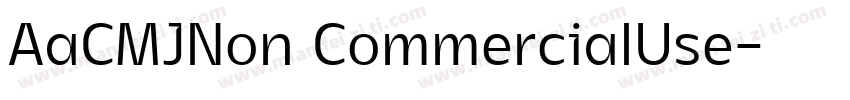 AaCMJNon CommercialUse字体转换